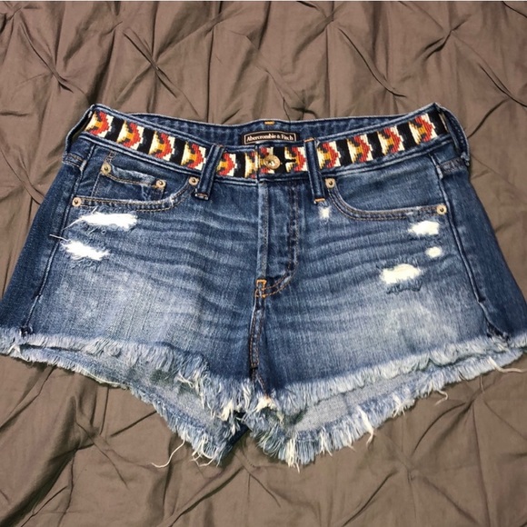 Abercrombie & Fitch Pants - Abercrombie & Fitch Shorts with Tribal Design